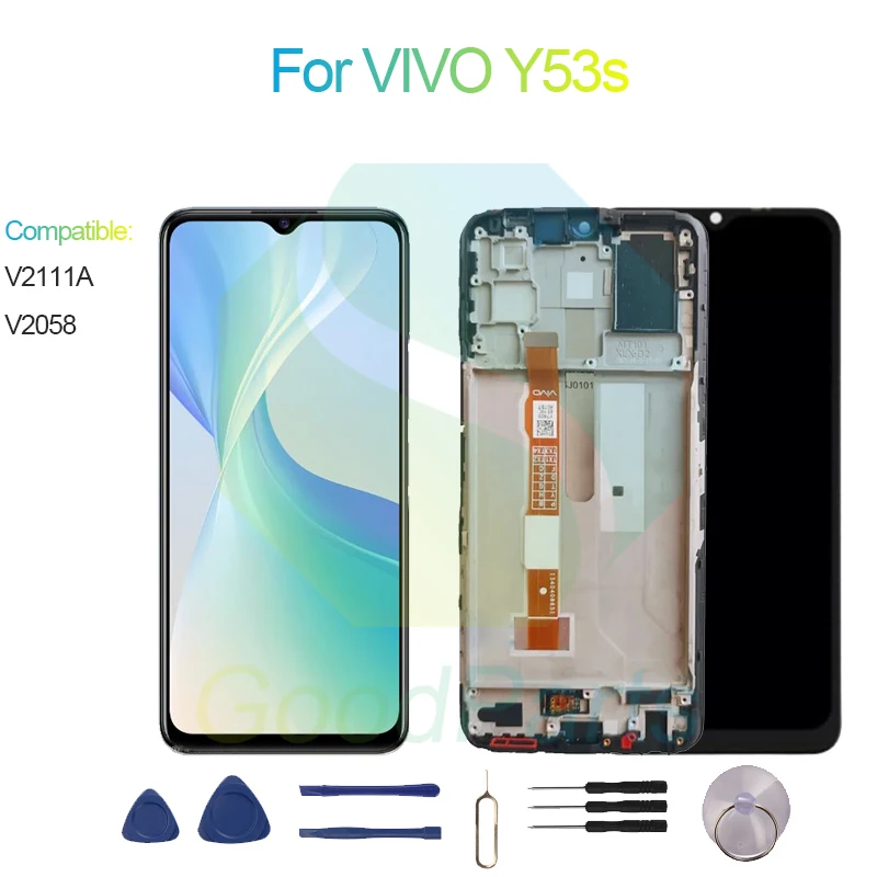 For VIVO Y53s Screen Display Replacement 2408*1080 V2111A, V2058 For VIVO Y53s LCD Touch Digitizer