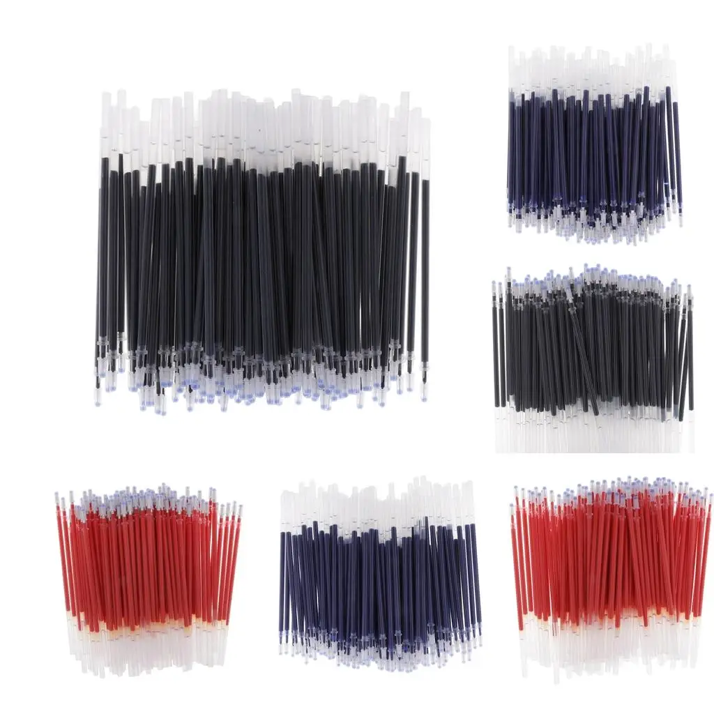 100pcs Gel Refill black and blue and red 0.5mm / Tip Stationary