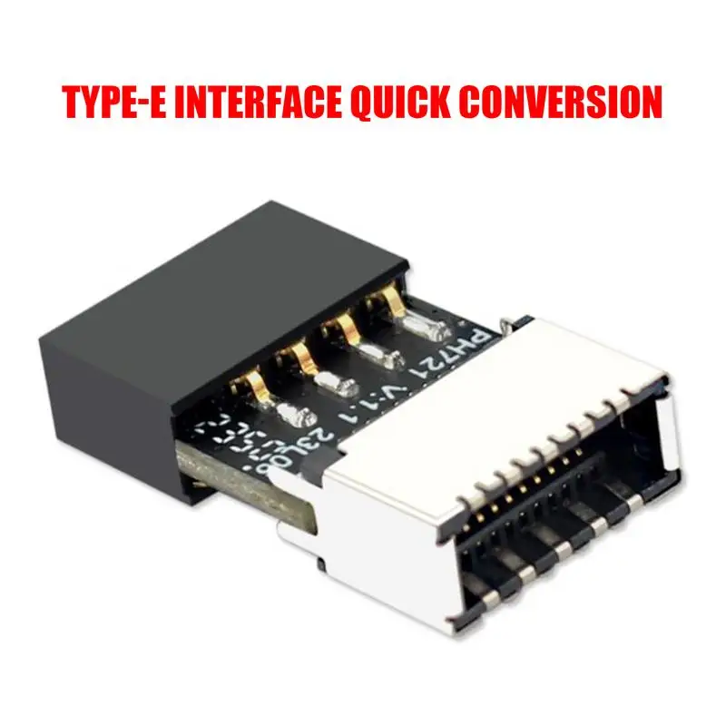 Usb C Moederbord Adapter Chassis Moederbord Usb2.0 9pin Mannelijke Naar TYPE-E Vrouwelijke Adapter TYPE-C Socket 9-Pin Ph721