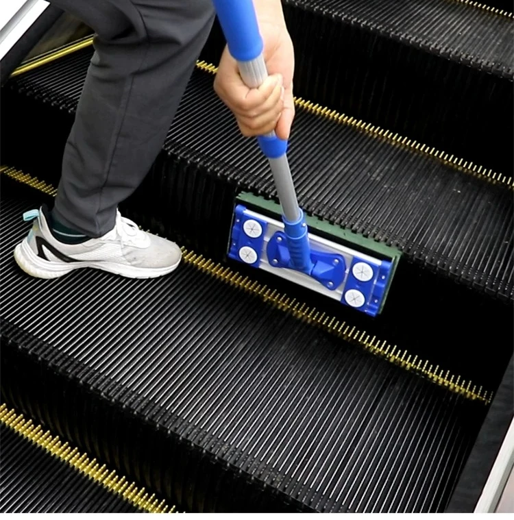 Escalator cleaning brush Metro escalator cleaning artifact Track escalator gap groove cleaning brush