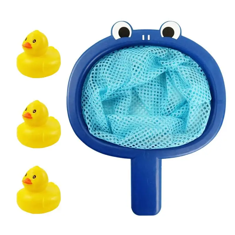 

Bath Fishing Toy Toddler Fishing Toy With Fishing Net 3 Cartoon Ducks/Frogs Summer Water Toys Kids Fishing Play Set For Bathtub