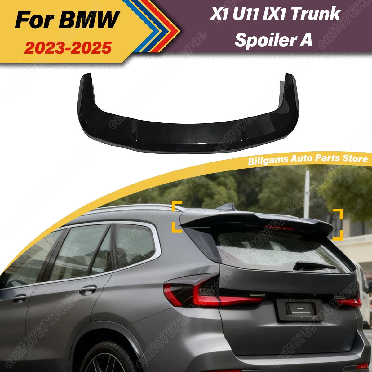 

For BMW X1 U11 IX1 M Sport 2023 2024 2025 Automobile Rear Roof Spoiler Board Tail Top Fixed Wing Modification Decoration Kit