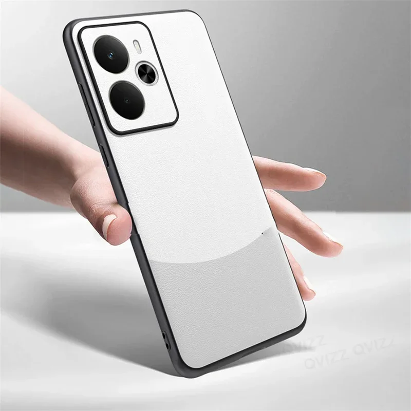 Skinlee For Realme 14T 14X 5G Case Spliced Color Leather Soft Shockproof Cover For Realme 14T 14 X T 5G Back Casing