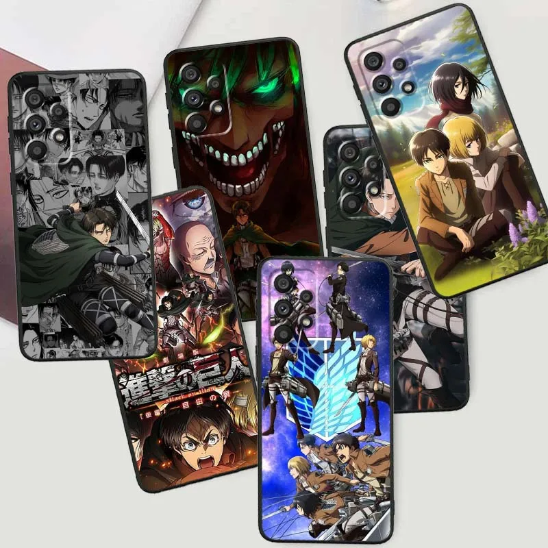 

A-Attacks on T-Titans Anime For Samsung A73 A72 A71 A55 A54 A53 A52 A51 A13 A22 A16 A15 A12 A14 5G Black Phone Case