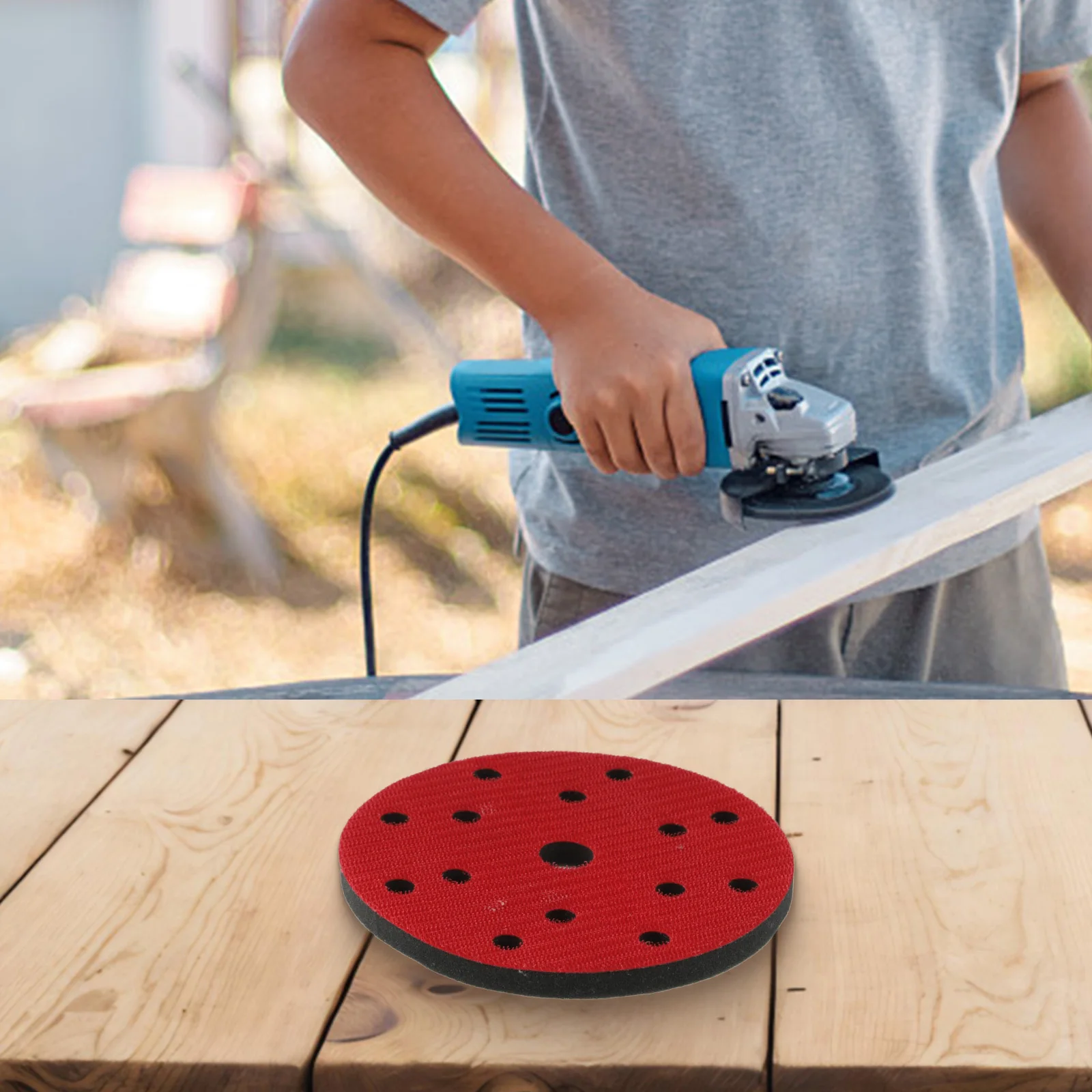 

Губчатая интерфейсная прокладка для выравнивания поверхностей, 15 отверстий, быстросменная, снижает вибрацию, для абразивных инструментов