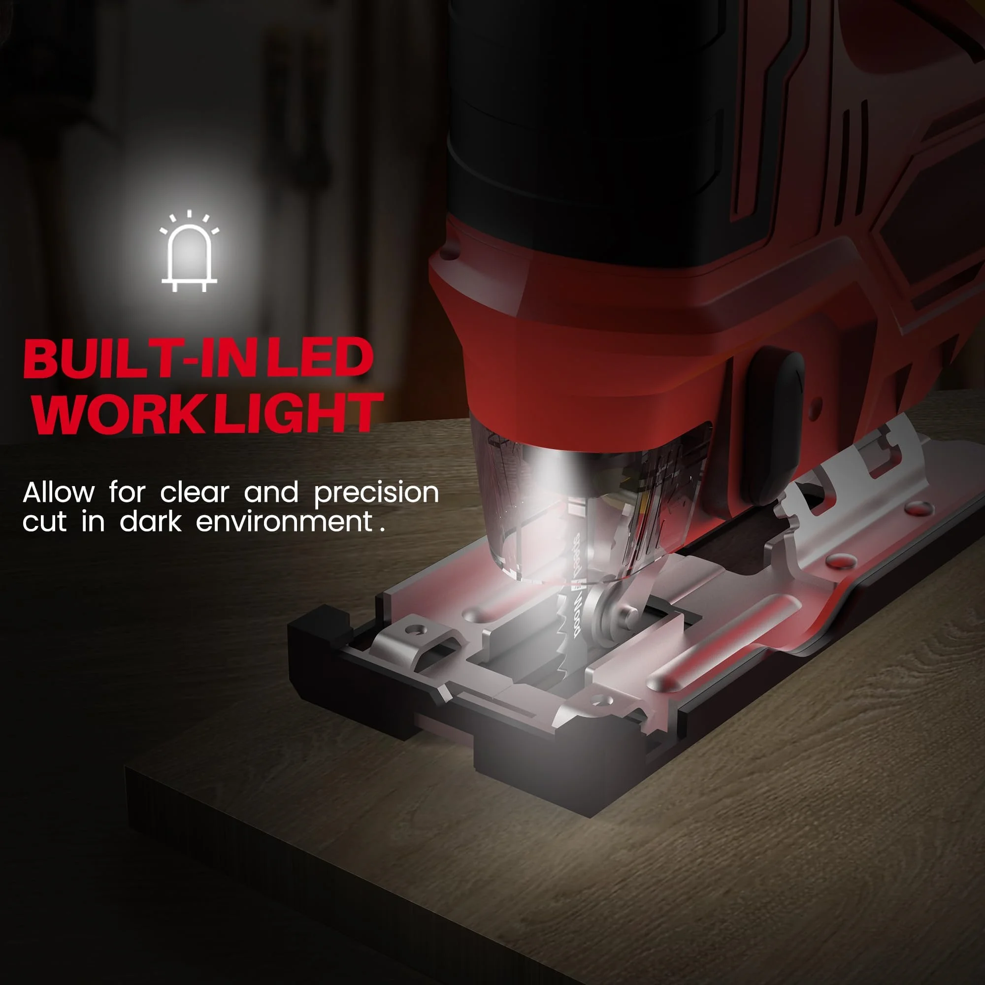 Cordless Jig Saw Portable Brushless Electric Curved Saw Multifunction Carpenter Power Tools Suitable For Milwaukee 18V Battery - view 5