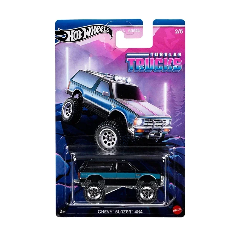 Original Hot Wheels Tubular Trucks Alloy Car 1/64 Jeep Wagoneer Toys for Boys Dodge Chevy Blazer Toyota Pickup Off-road Vehicle