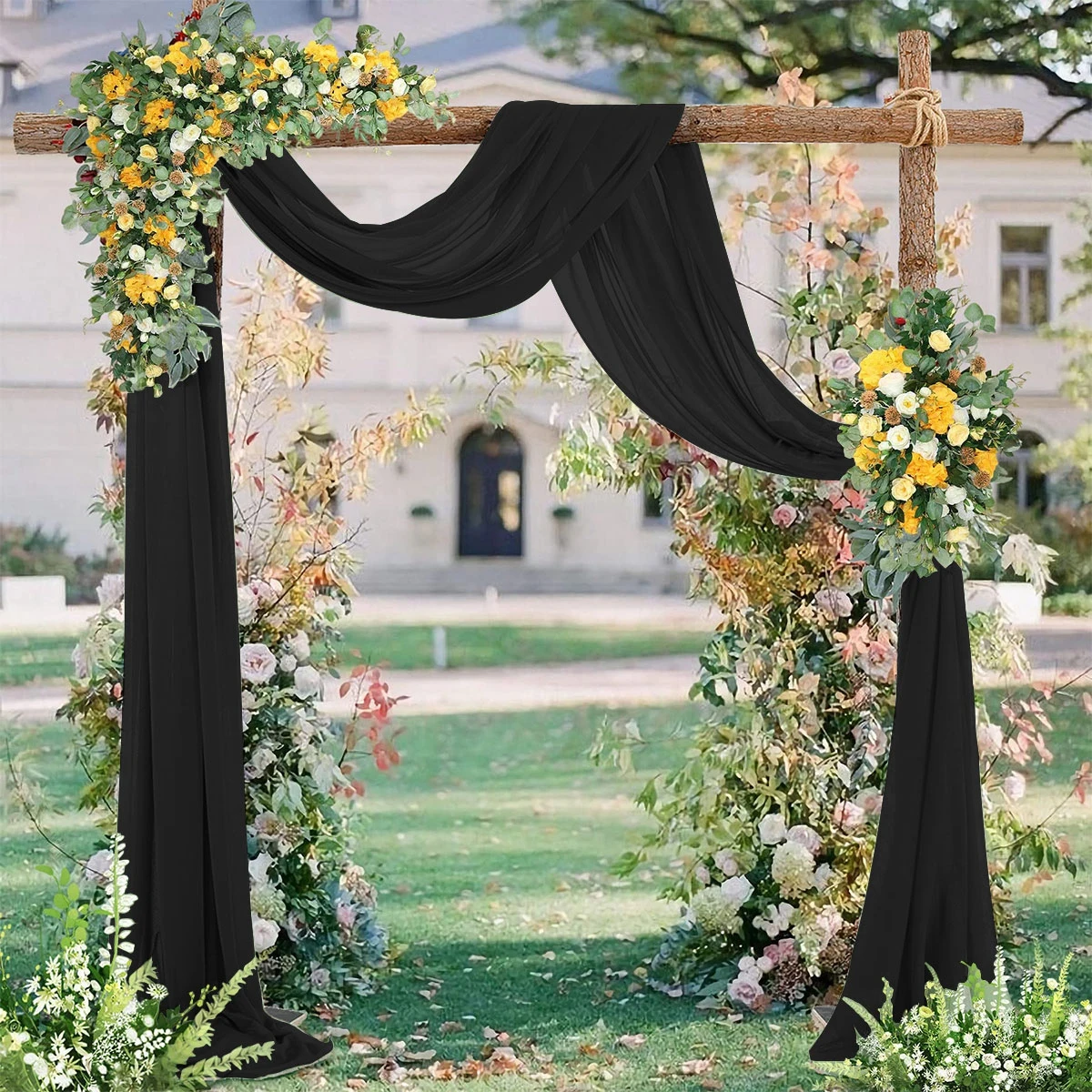 Wedding Arch Drape Chiffon Fabric Draping Curtain Drapery Wedding Stage Backdrop Draping Hanging Decor Ceremony Reception Decor