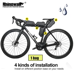 Rhinowalk Bike Bag Top Tube Frame Bag 1.5L Waterproof TPU Bicycle Frame Front Pack MTB Road Cycling Bag Case Bicycle Accessories