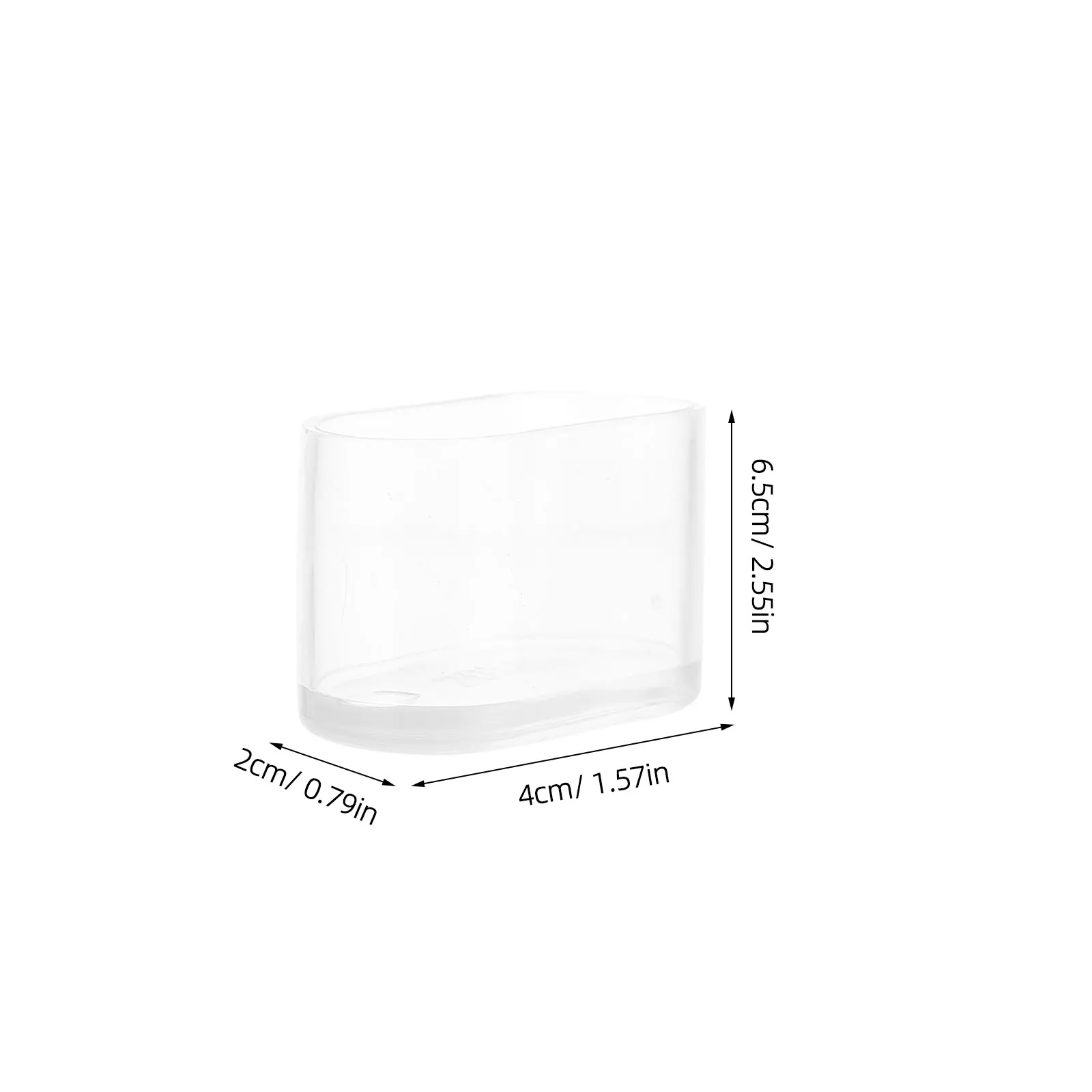 

24 Pcs Thickened Furniture Foot Mats 20x40mm Non Slip Chair Leg Covers Floor Protectors Transparent Elliptical Feet Pads