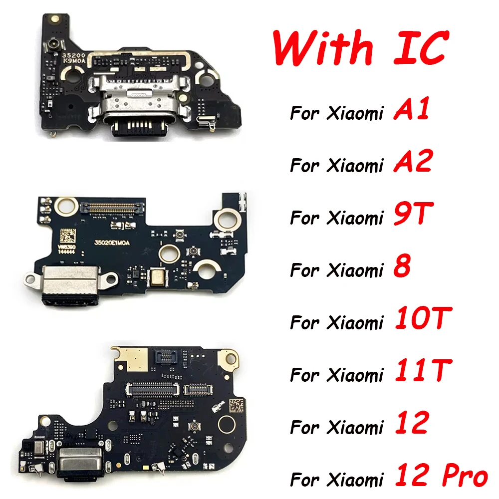 샤오미 Mi 10T 9T 10 11T 프로 Mi10T 12T 프로 Mi 11 A1 용 USB 서브 마이크 보드 도크 충전기 커넥터 충전 포트 플렉스 케이블, 20 개