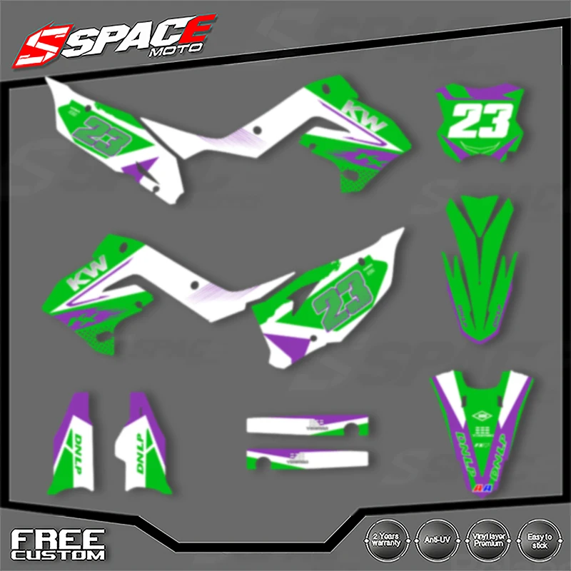 

SPACE Motorcycle Graphics Decals Stickers for KAWASAKI 2003 2004 2005 2006 2007 2008 KX125 250 Decals Stickers Kits 006