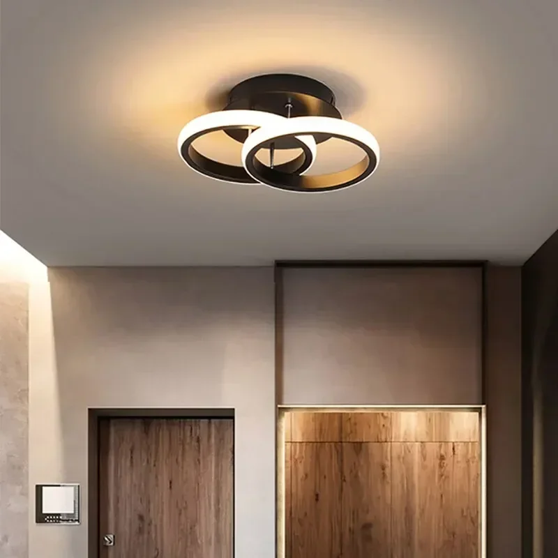 Household LED Chandelier Three Colors Lamp Modern Style Ceiling  Bedroom Light Surface Installation AC 220V Dining Room