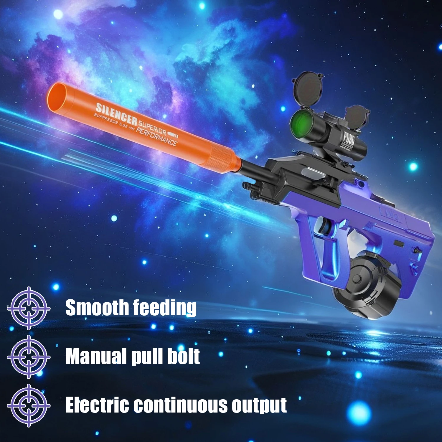 Blaster de bola de jato de gel tático - modo duplo (automático/manual) para diversão ao ar livre - presente perfeito para o Natal e o Halloween