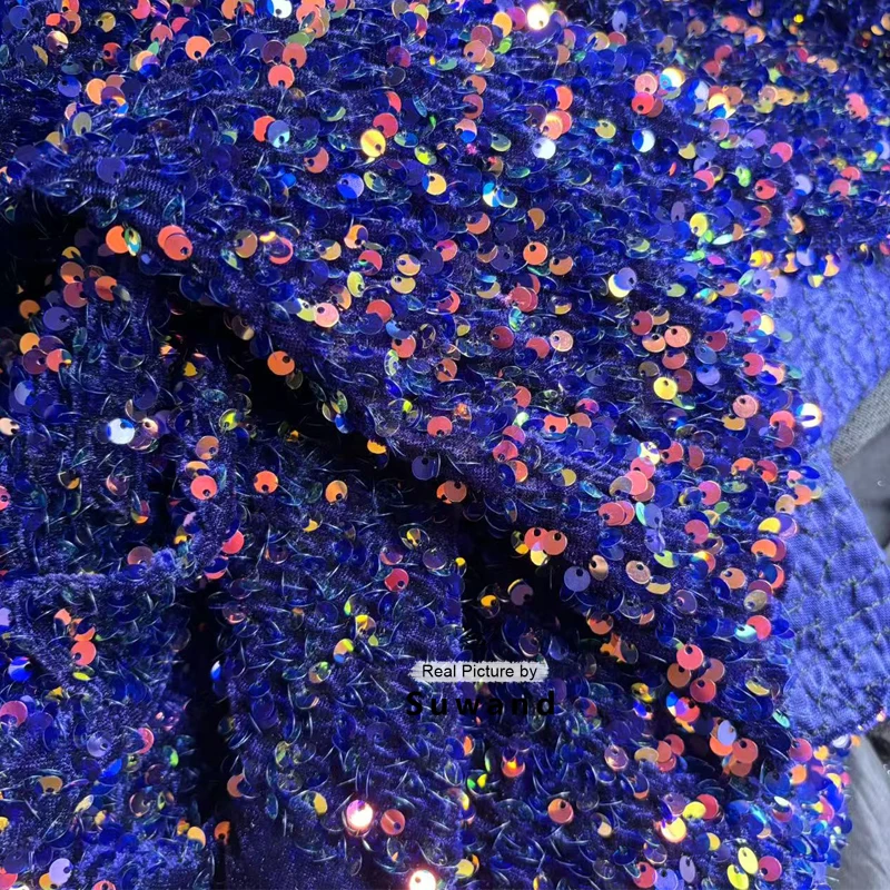 

Более плотно бархатная ткань с блестками для вечернего платья для выпускного вечера, сверкающее свадебное украшение, фон для одежды, материал для шитья своими руками