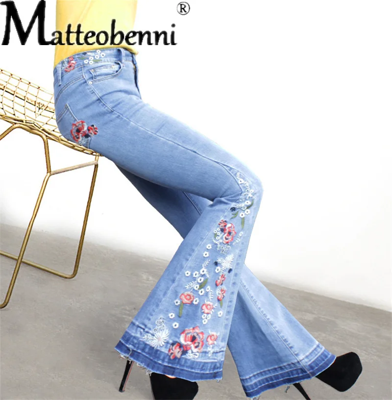 

Embroidery Print Mid Waist Straight Jean Women Comfortable Casual Denim Pants Female Four Seasons Trousers 2025 Trend Streetwear