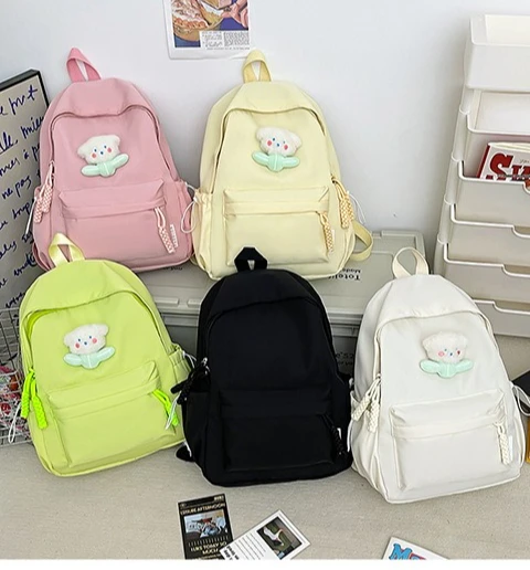 Schoolbag study female high school simple all build girl heart large capacity waterproof backpack