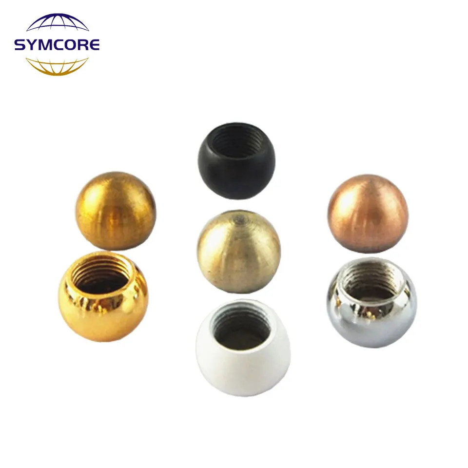 3pcs M10 Internal Thread Round Head nut 18mm Silver Gold Black White Decorative Metal Round Ball Nut