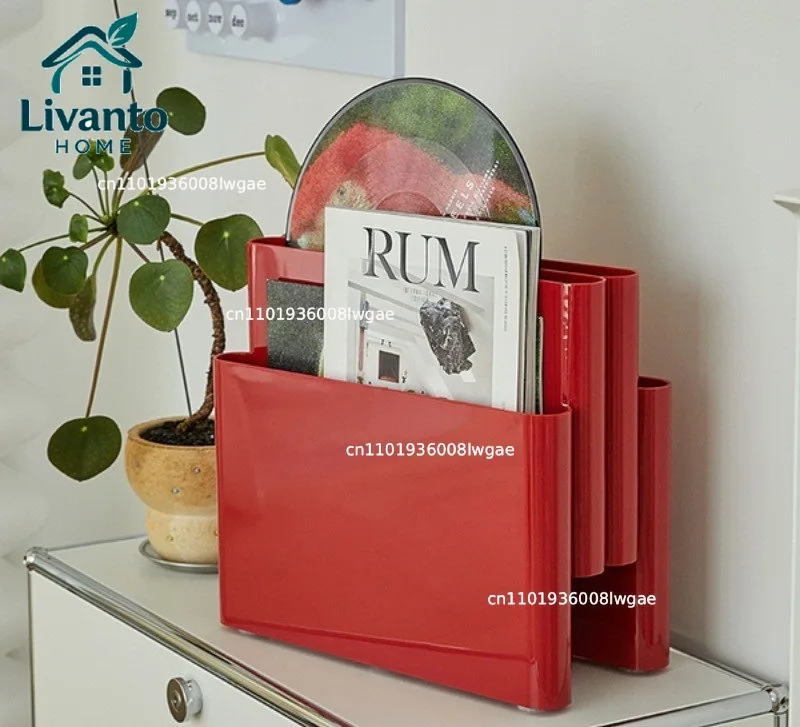 

Landmark Magazine Storage Rack Internet Celebrity Multi Grid Desktop Organizer Small Bookshelf Decoration Book Newspaper Rack