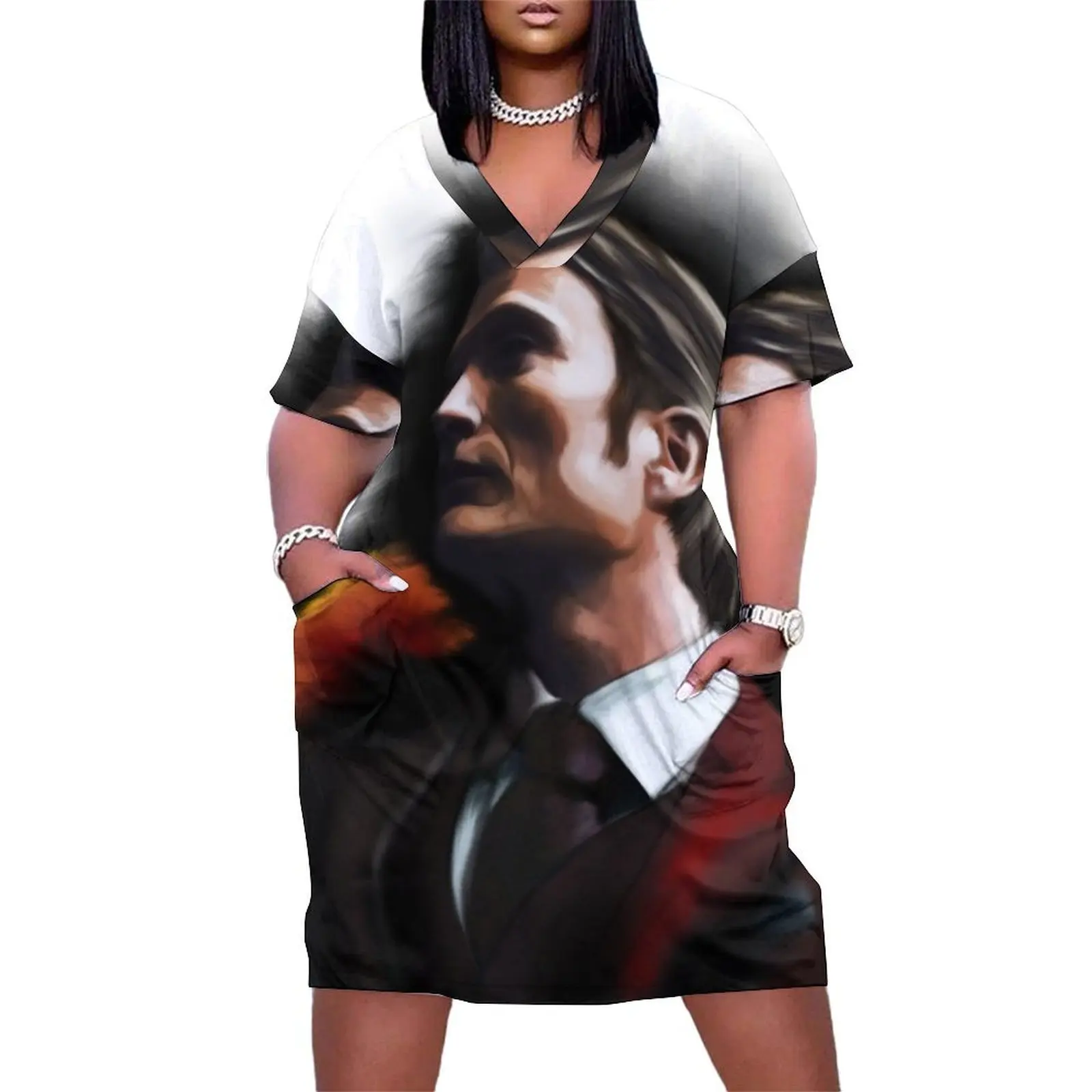 

Hannibal Lecter Loose Pocket Dress evening dress women dresses for official occasions womens clothing