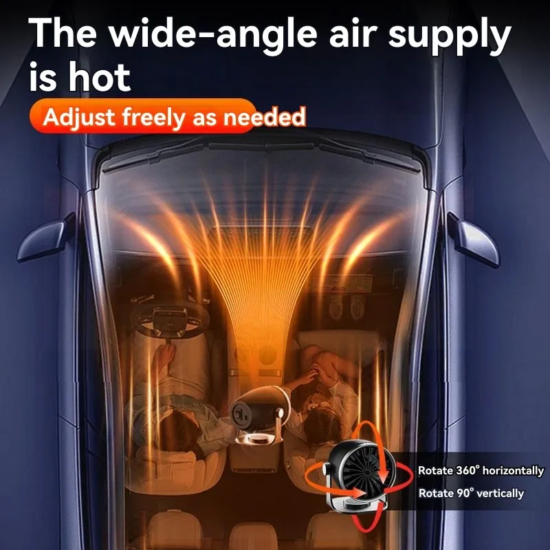 AEE5-12V Car Heater Fan 100W Car Heater Electric Heating Auto Windshield Defroster Defogging Demister Car Anti-Fog Heater