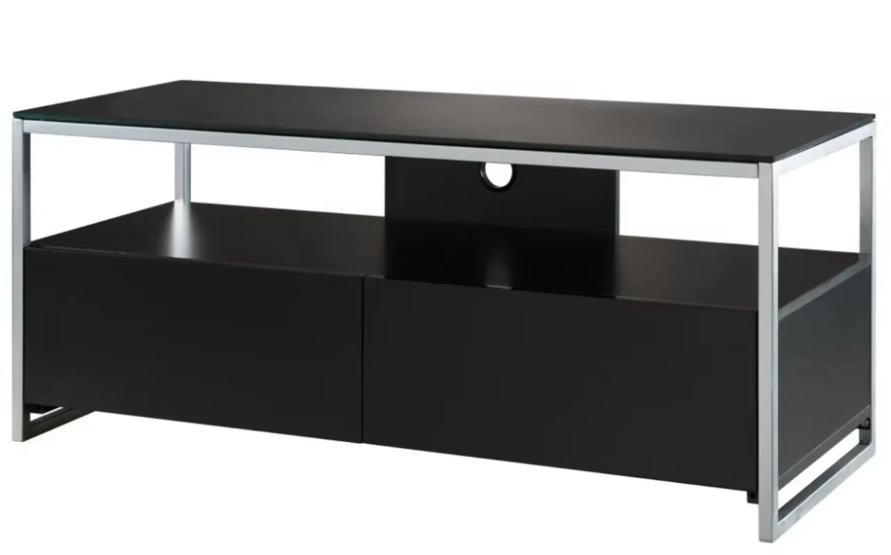 Two Drawers TV Wall Unit With Metal Frame Tv Stand Cabinet Living Room Tv Stand