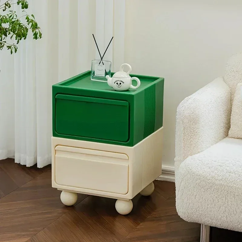 Nordic Kawaii Nightstands Minimalist Small Space Drawers Center Bedside Table Kids Design Makeup Nachttisch Bedroom Furniture