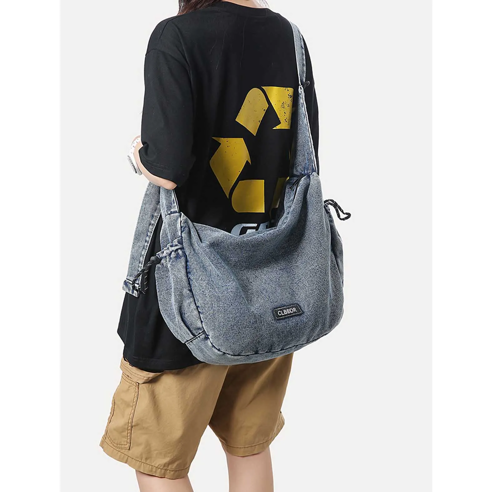 

Bag women 2025 new crossbody bag denim large capacity casual shoulder sports dumpling bag shoulder bag commuting bag