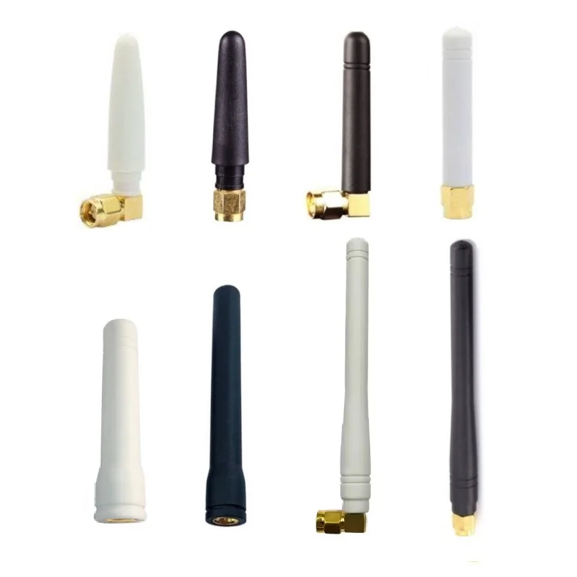 White Color SMA Male Small Size GPRS GSM 3G 4G LTE Aerial 698-960 1710-2700MHz Omni Direction SMA Stubby Rubber LTE 4G Antenna