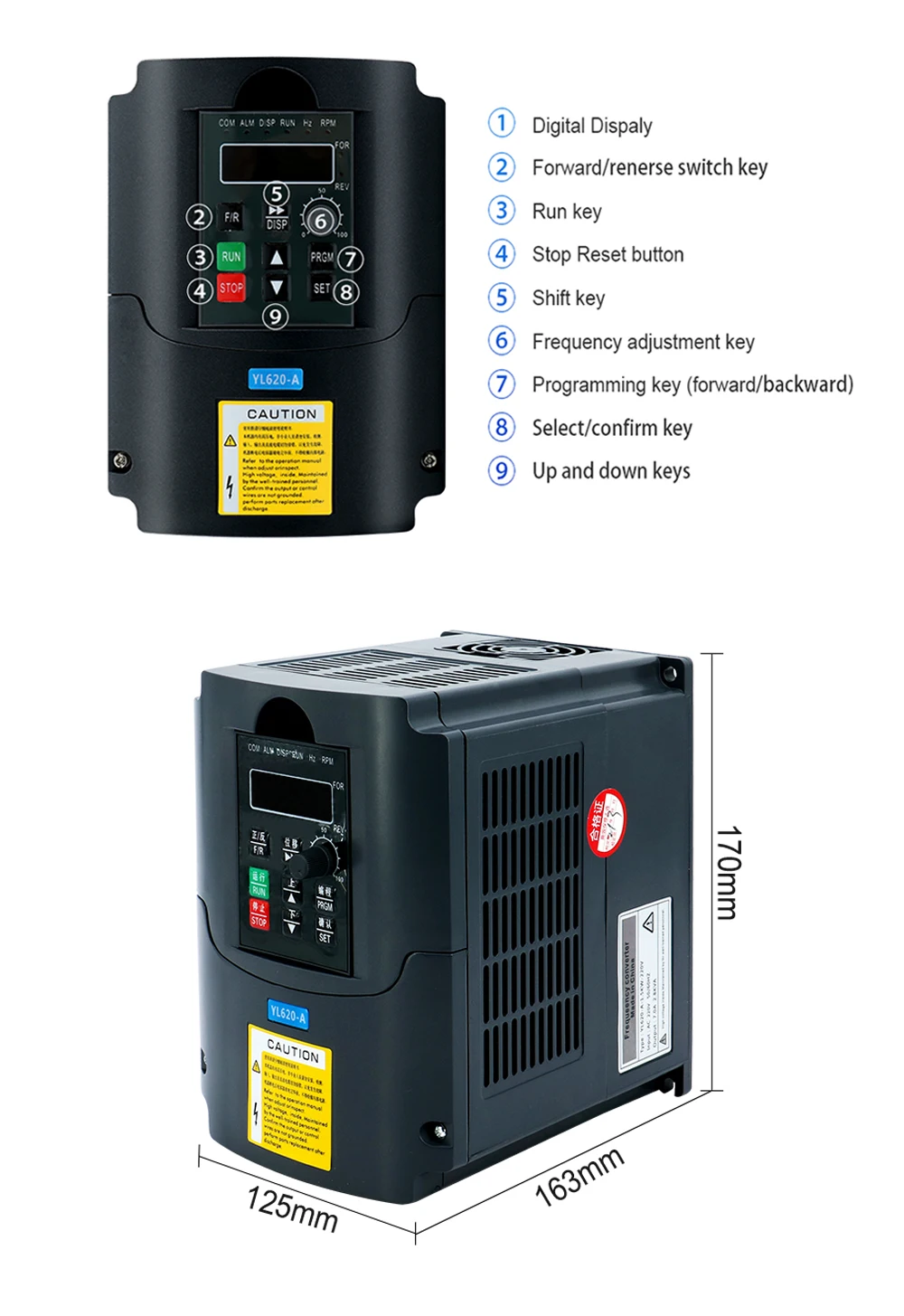 EU-Versand 2,2KW Spindelmotor 24000 U/min Wassergekühlt Einphasig 220V + Frequenzumrichter + Wasserpumpe + Spannzange + Spindelhalterung – Detail 5
