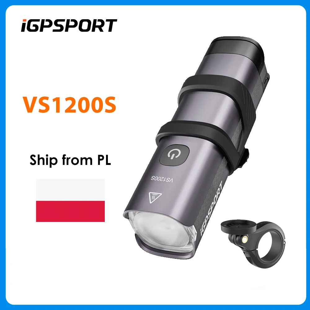 Phare de vélo intelligent iGPSPORT VS1200S avec ligne de coupure pour VTT/vélos de route, lumière de cyclisme haute luminosité, accessoires de vélo