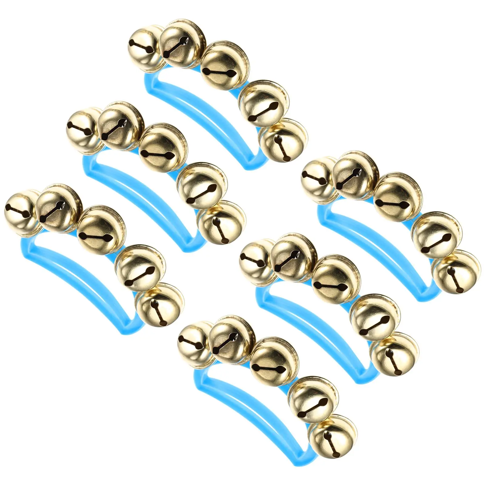 

6 Pcs crank Ring Kids H Bell Musical Instruments Tambourines Children H Bell Toy Party Music Portable Reusable