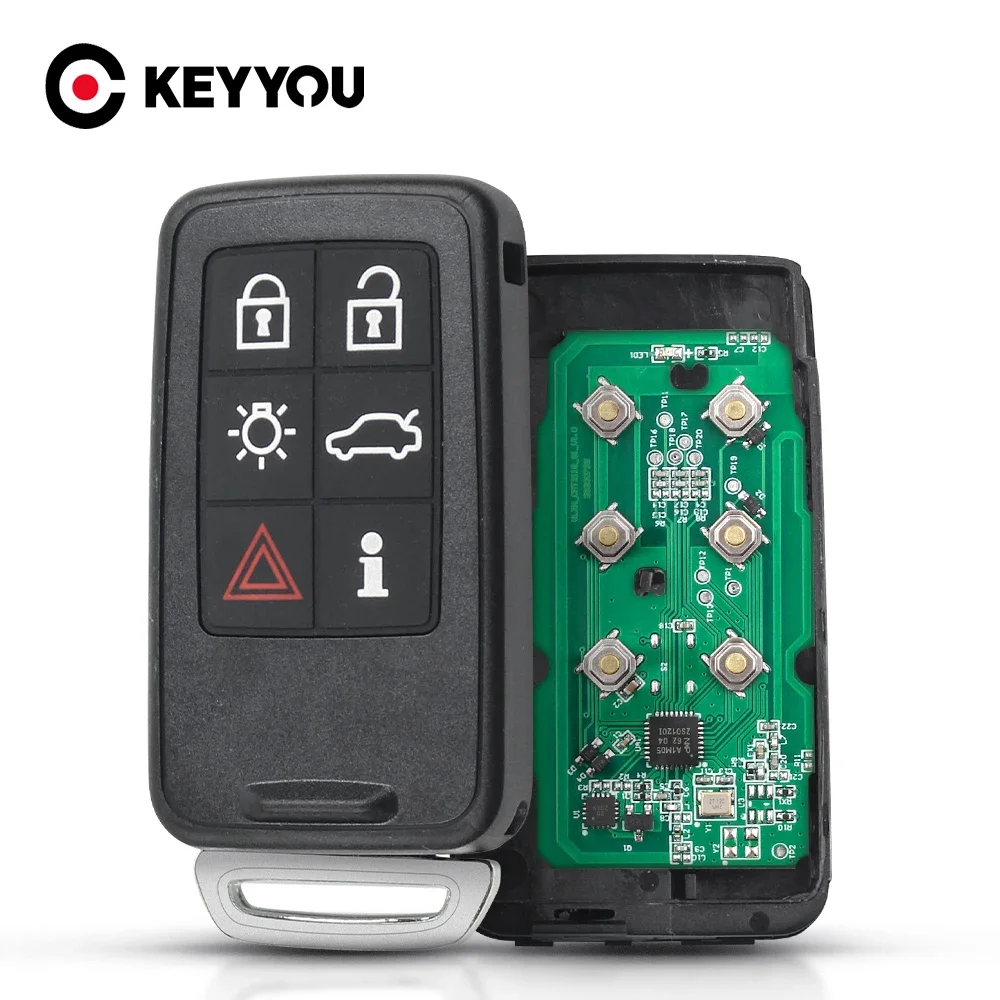 KEYYOU per Volvo KYDZ S40 S60 S60L S80 V40 V60 XC60 XC70 chiave intelligente a 5 pulsanti chiave Smart Car 434Mhz 2007-2013