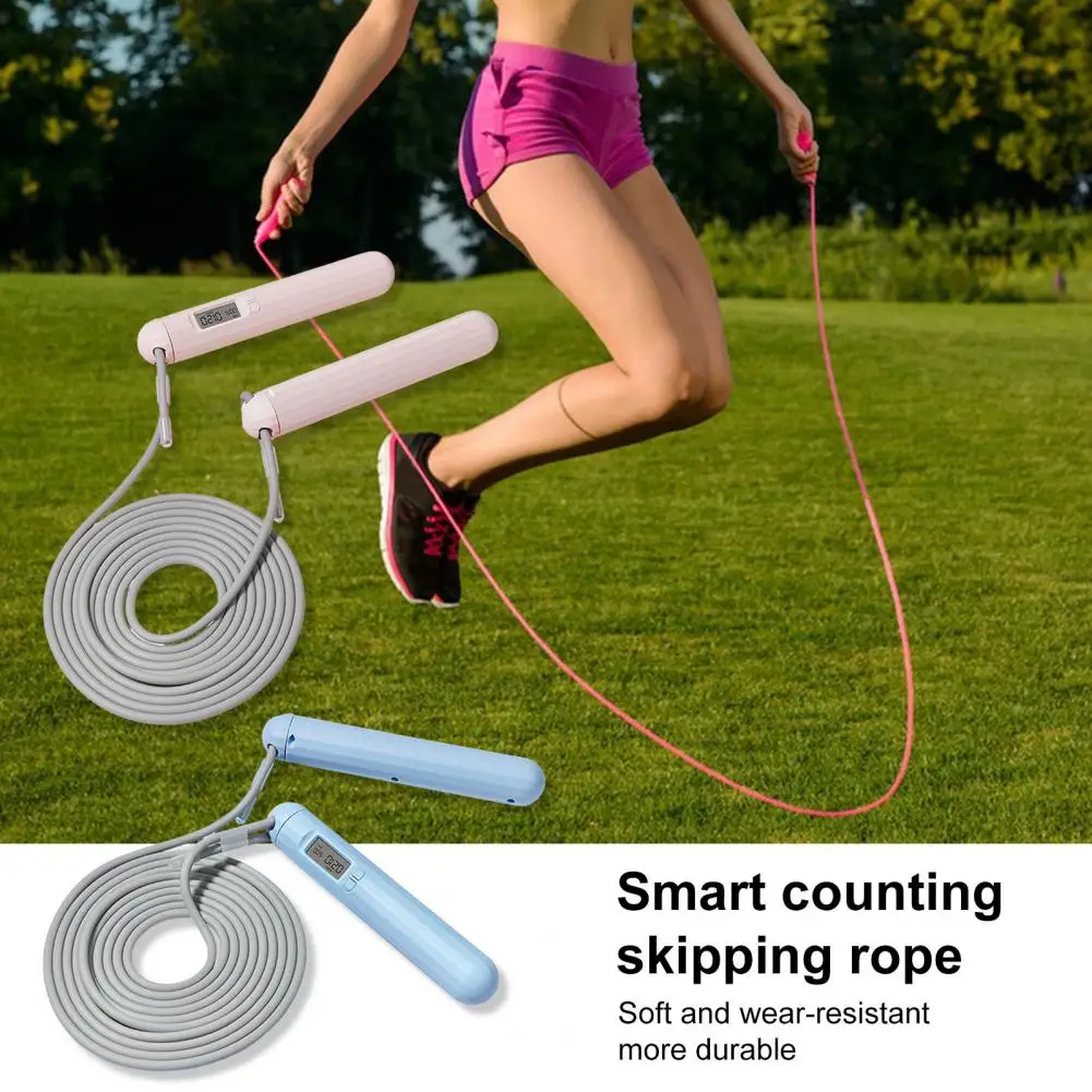 Pvc Jump Rope Lcd Display Adjustable Counting Skipping Rope for Weight Loss Fitness Professional Sports Jump Rope for Kids