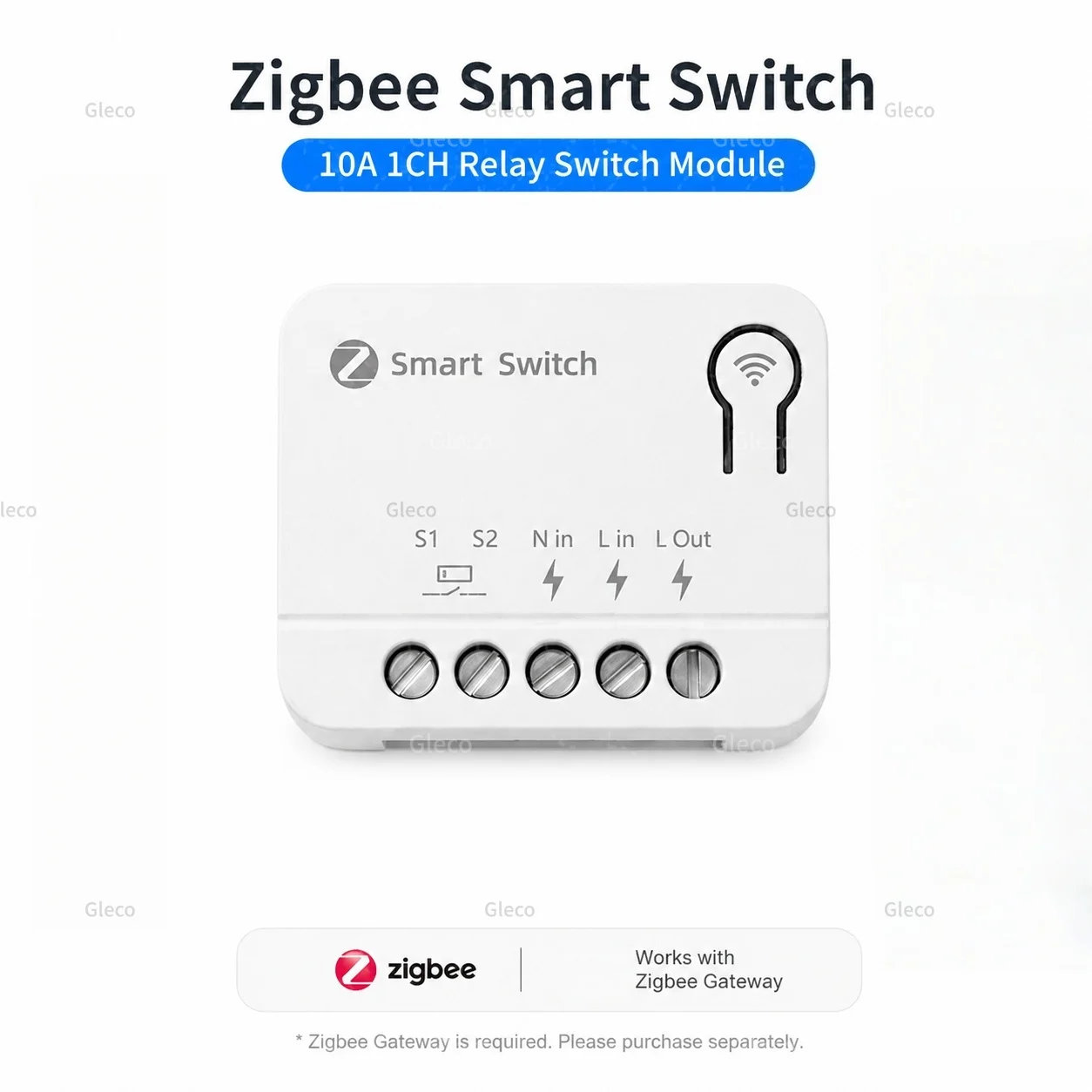 Zigbee TUYA 1/2/3Gang Mini Smart Switch Module 10A/16A DIY Relais Schakelaars Breaker Werkt met Alexa Google Home Assistent 2MQTT