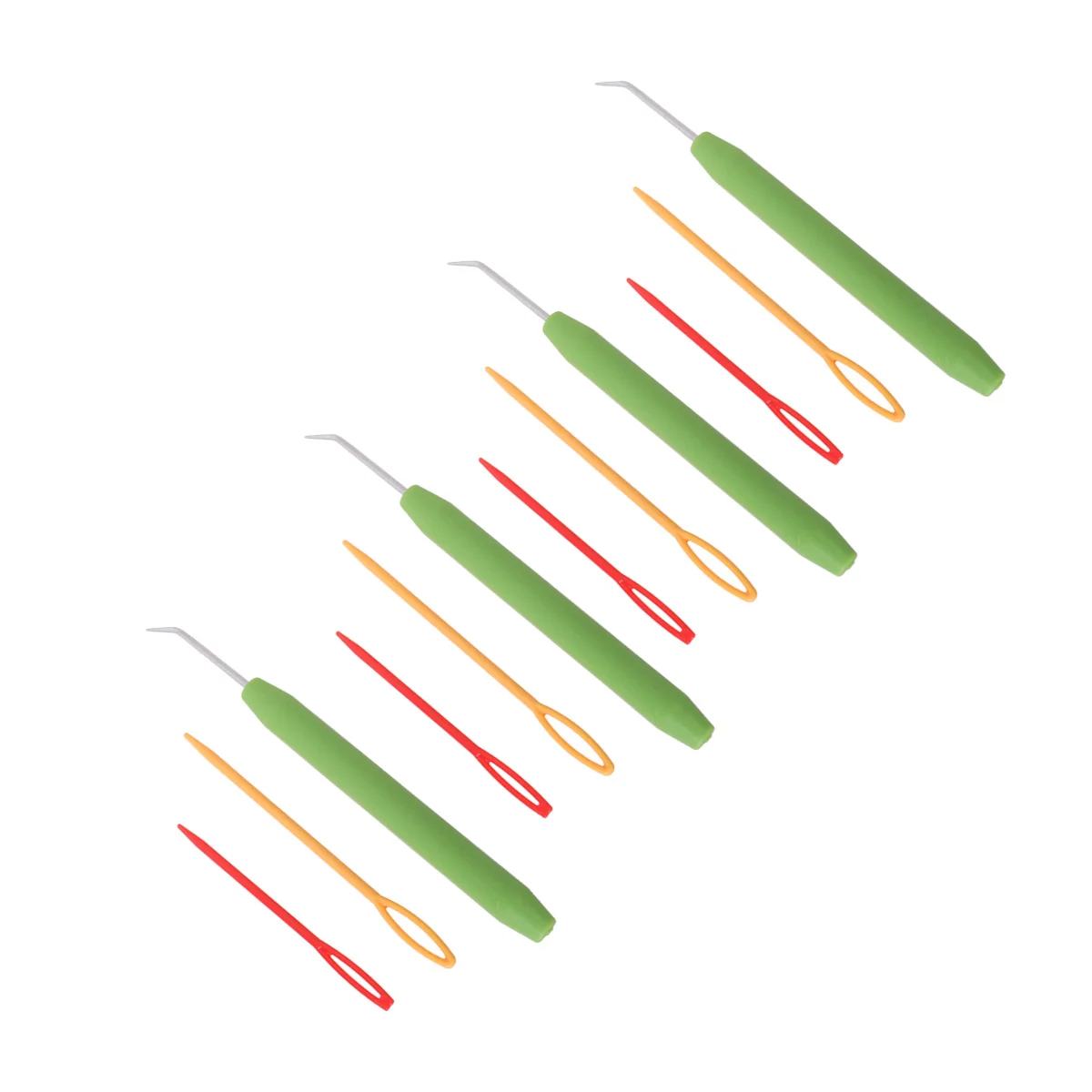 

12Pcs Crochet Hook Kit Multi-Color Ergonomic Smooth Grip Knitting Accessories for DIY Weave Yarn Sweaters Bags Crochet