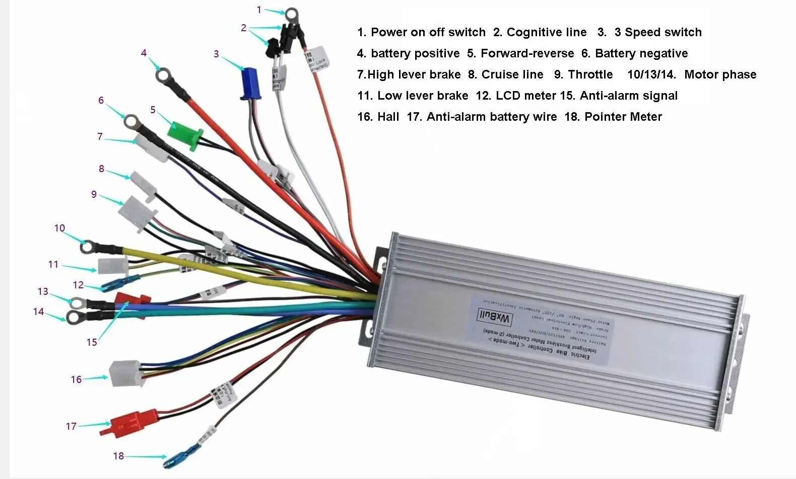 48v 1800w Brushless Electric Motor Kit Controller for Go kart ATV Quad