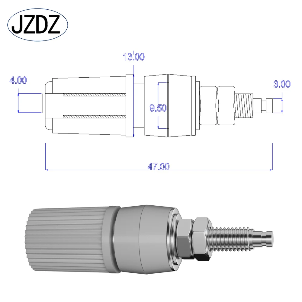 JZDZ 5pcs Binding Post Terminal Electorn Connector Large Current 4mm Banana Jack Socket DIY Parts J.50012