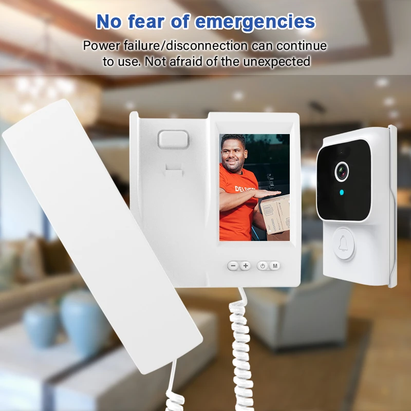 

Y8-KP1 Дверной звонок Инфракрасное ночное видение 3,5-дюймовый экран Диалогический дверной звонок Разрешение 320*480 Полный угол обзора 6 вариантов мелодии