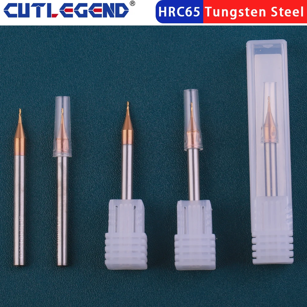 Imagem -04 - Micro Carbide Flat End Mill Mini Fresa Cnc Router Bit Carboneto de Tungstênio 0.20.9 mm 0.3 mm 0.4 mm 0.5 mm 0.6 mm 0.7 mm 0.8 mm Flautas