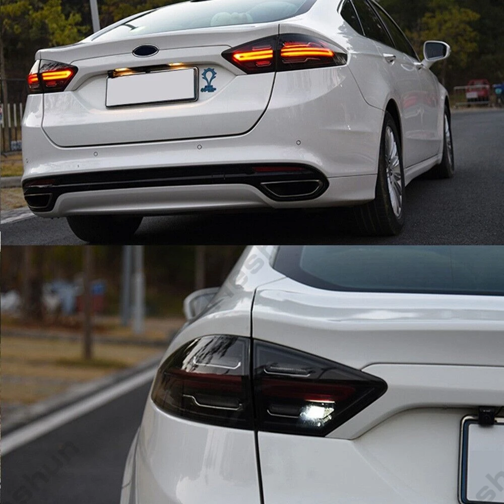 Pair Full LED Taillights For Ford Mondeo MK5 Fusion Sedan 2013 2014 2015 2016 Taillamp Rear Lamp Brake Fog Turn Signal DRL Light - view 4