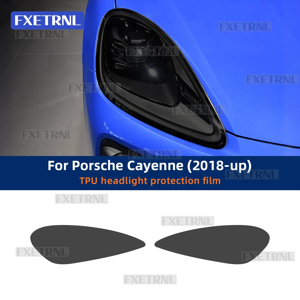 TPU For Porsche Cayenne 2018 2019 2020 2021 2022 2023 2024 2025 2026 Car Headlight Protective Film Anti-scratch Film