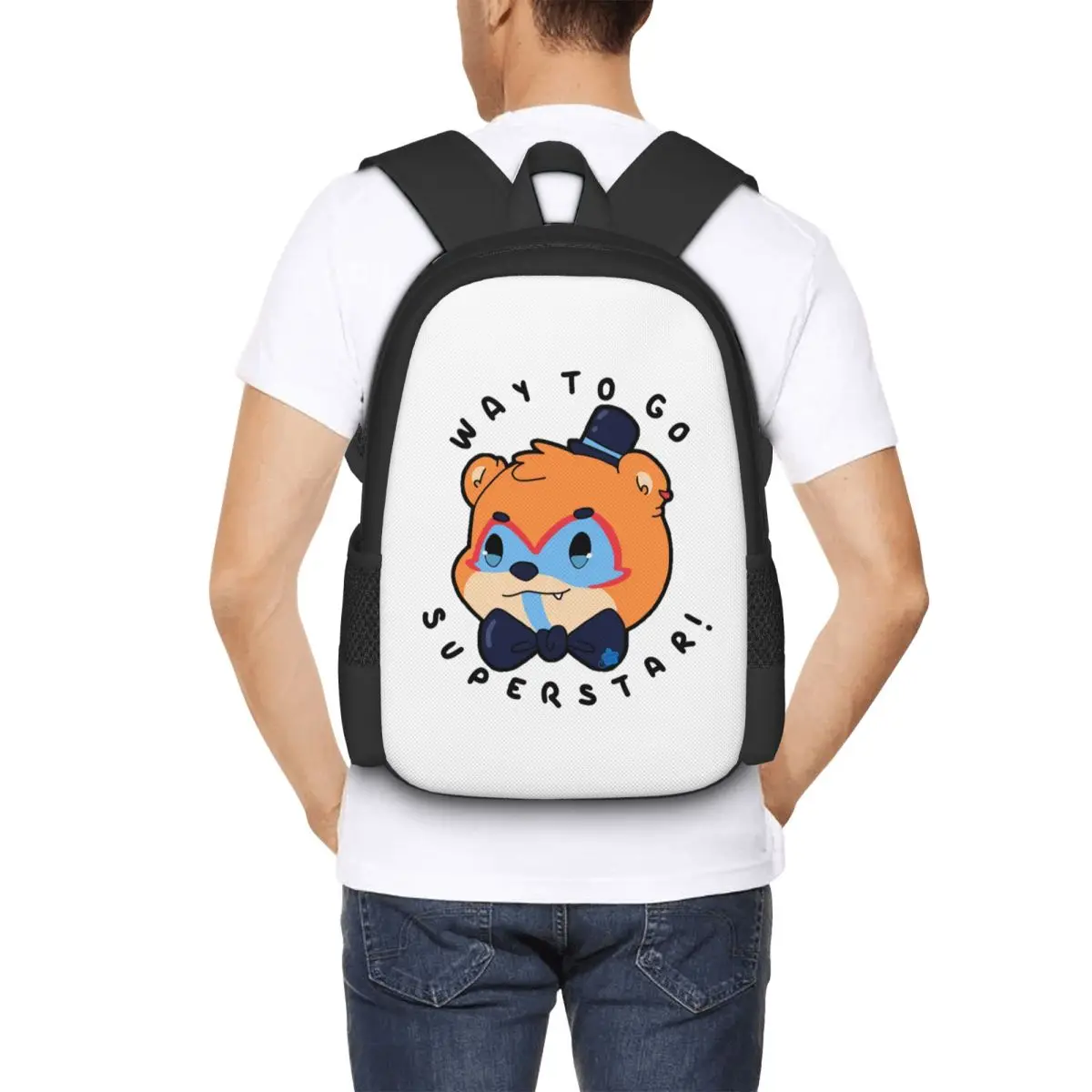 FNAF Security Breach Glamrock Freddy 'superstar' Mochila para estudiantes, mochila escolar, mochila de viaje para senderismo, bolsas de hombro para libros