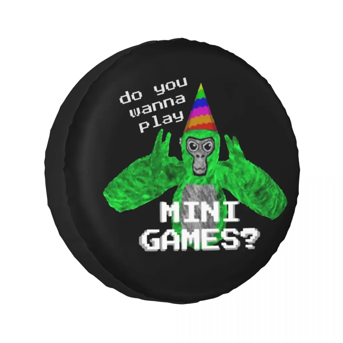 

Custom Gorilla Tag Mini Games Kid Spare Tire Cover for Jeep SUV RV 4WD Pajero 4x4 Wheel Protector Covers 14" 15" 16" 17" Inch
