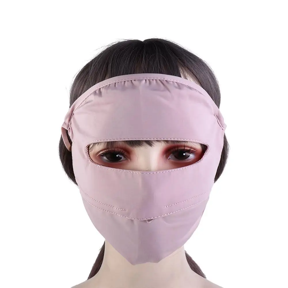 Cover Zonnebrandcrème Sluier Effen Kleur Gezichtsbescherming Ijs Zijde Gezicht Gini Masker Rijden Gezichtsmasker Zomer Zonnebrandmasker Womne Zonnehoed