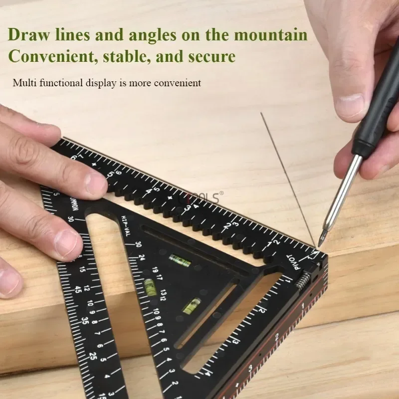 Triangular Gauge Triangular Gauge Positioning Marking Ruler Can Folded 45 ° Against The Mountain Vertical Straight Angle Fixture