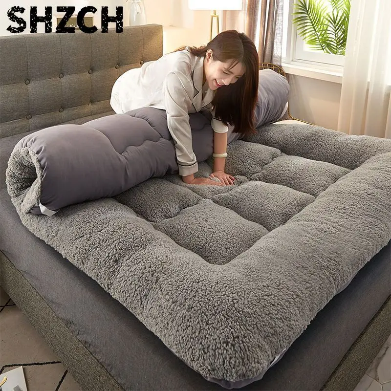 Newest Thickened Warm Lamb Wool Mattress Tatami Mattress Student Dormitory Mattress Non-Slip Foldable for Bedroom Sofa Bed 매트리스