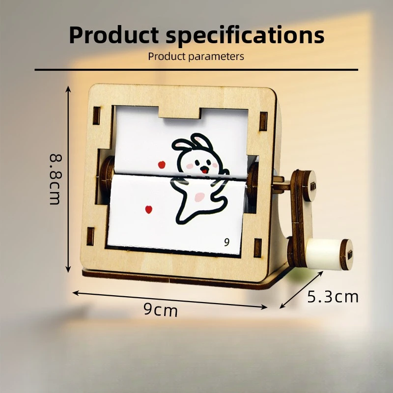 جميل أرنب الدورية العلوم اليدوية الحرفية الإبداعية DIY اليدوية المواد كيت اليد مكرنك الرسوم المتحركة الجمعية لعبة تعلم