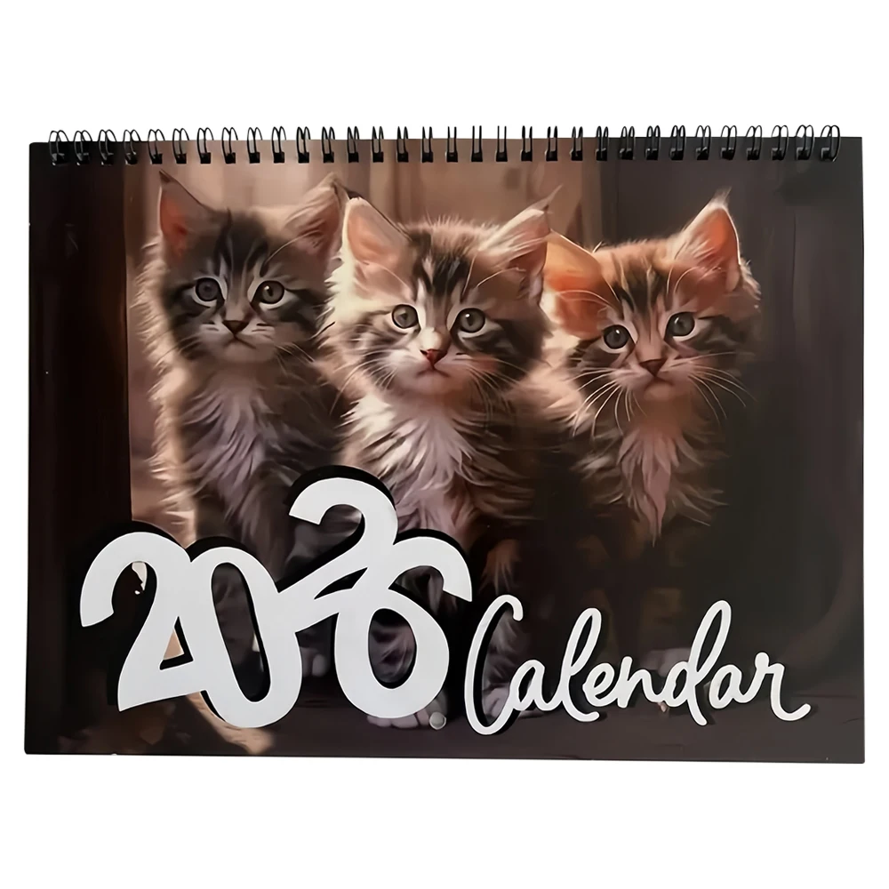 تقويم 2026 للقطط قابل للتعليق، تقويم إبداعي لمدة 12 شهرًا، تقويم جداري للقطط، مخطط 2026، مخطط عائلي مضحك #6