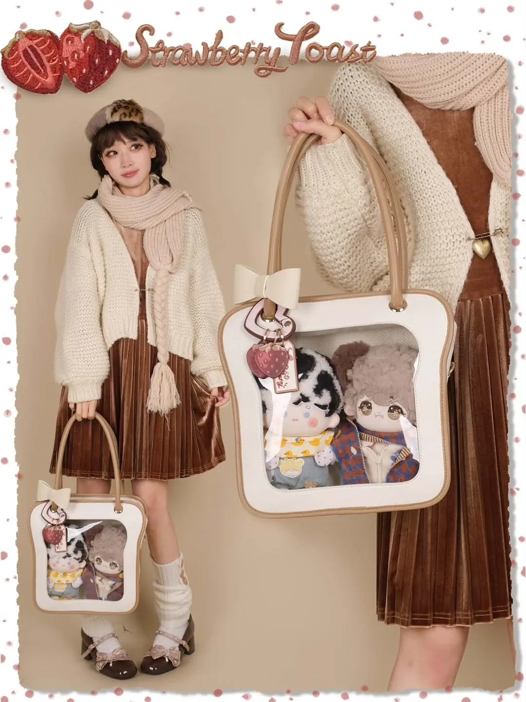 Cute Shoulder Crossbody Bag Handbag Jk Uniform Itabag Sweet Women's Tote Bags Japanese Kawaii Bolso